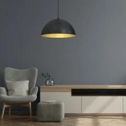 Sklep Kaja Czarna lampa z szerokim, otwartym kloszem MLP7896 z serii BETA | Kaja Oświetleni Discount