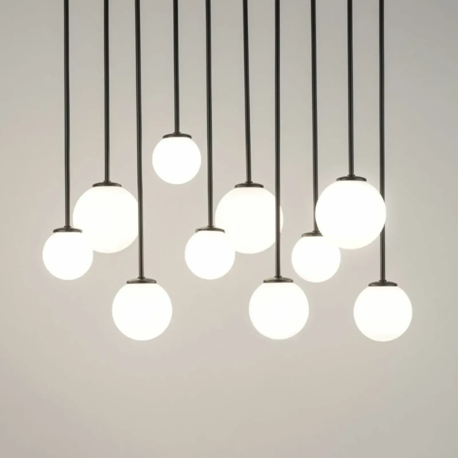 Sklep Kaja Czarna lampa ze sztywnymi rurkami i kloszami SIG 33491 TULIA | Kaja Hot