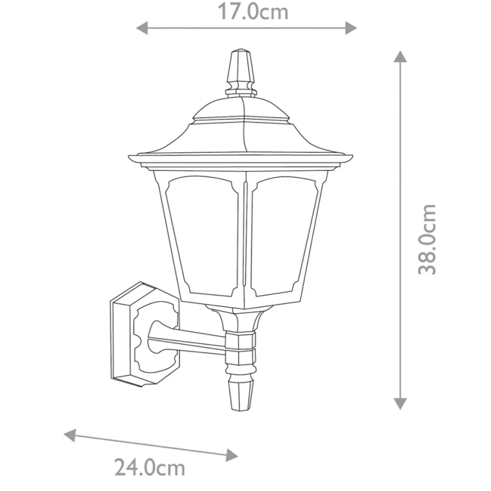 Sklep Kaja Czarna lampa zewnętrzna, ścienna CPM1-BLACK z serii CHAPEL MINI* Kinkiety Ogrodowe
