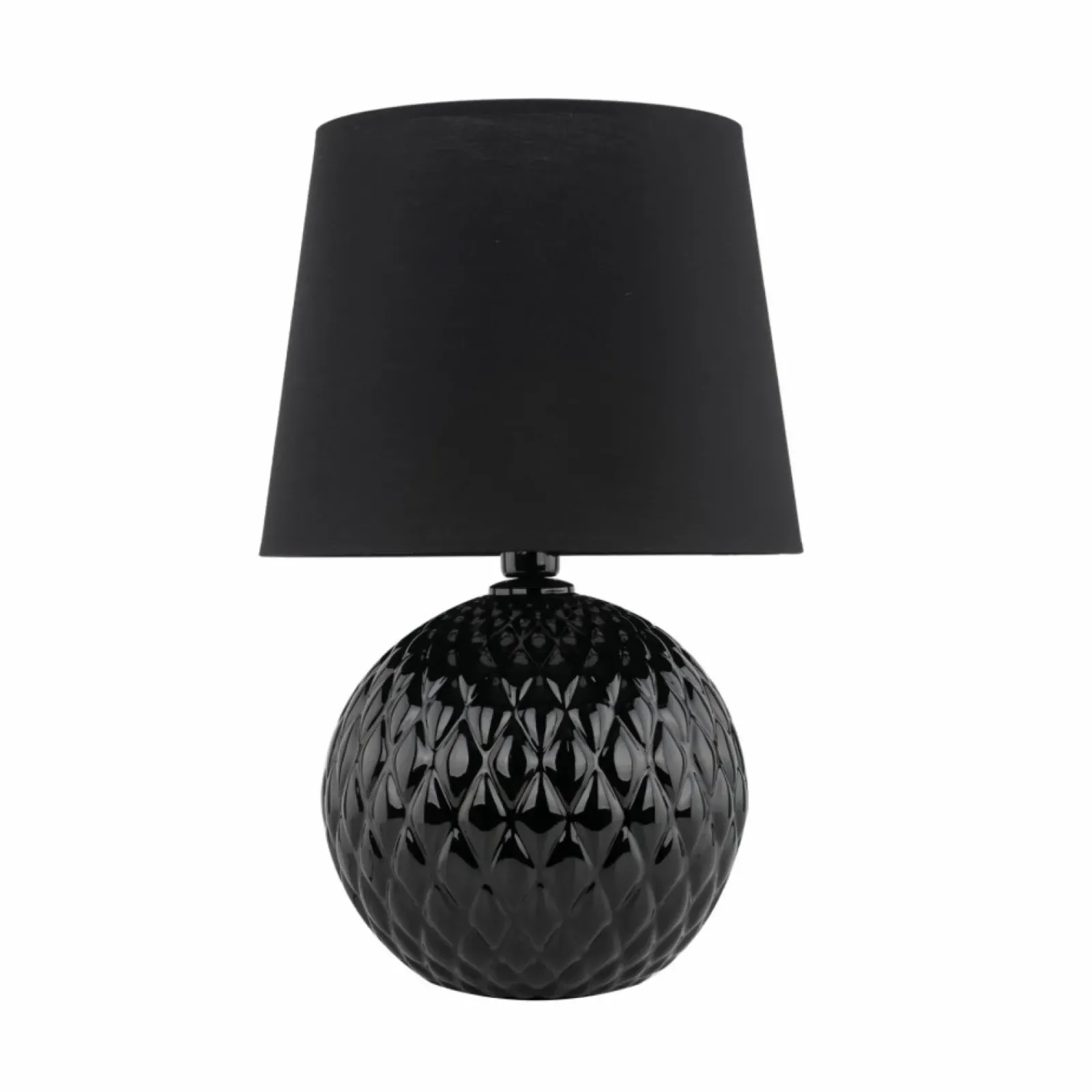 Sklep Kaja Czarna lampka na szafkę nocną TK 16047 SANTANA BLACK | Kaja* Lampki Stołowe Z Abażurem|Nowoczesne Lampki Stołowe
