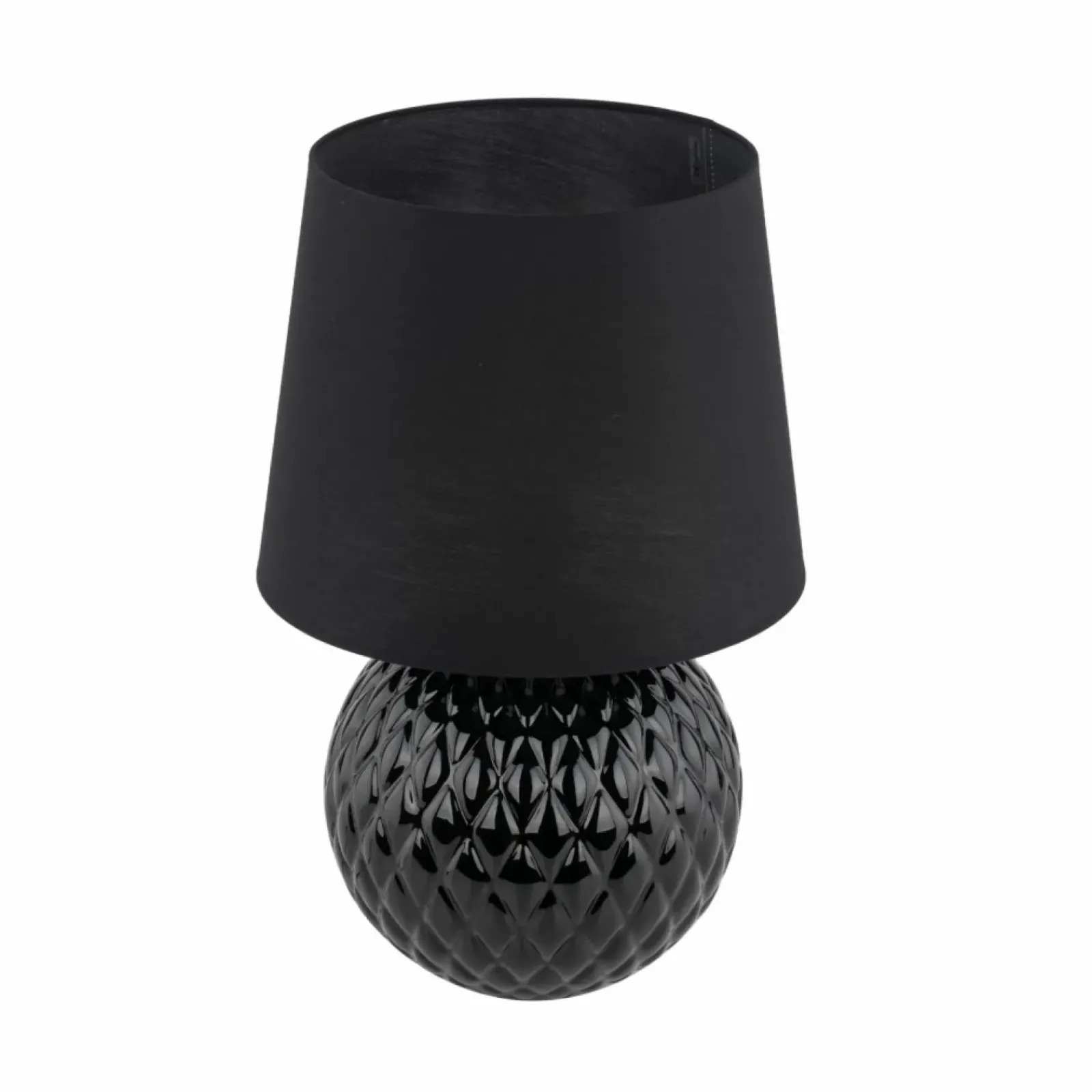 Sklep Kaja Czarna lampka na szafkę nocną TK 16047 SANTANA BLACK | Kaja* Lampki Stołowe Z Abażurem|Nowoczesne Lampki Stołowe