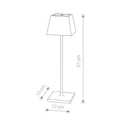 Sklep Kaja Czarna lampka nocna ze zintegrowanym LED-em 8398 | Kaja Oświetlenie* Nowoczesne Lampki Stołowe