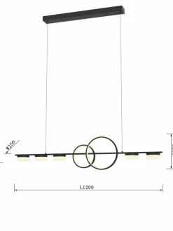 Sklep Kaja Czarna, ledowa lampa do oświetlenia stołu WF 7030-702 MESSINA | Kaja czarnymat Flash Sale