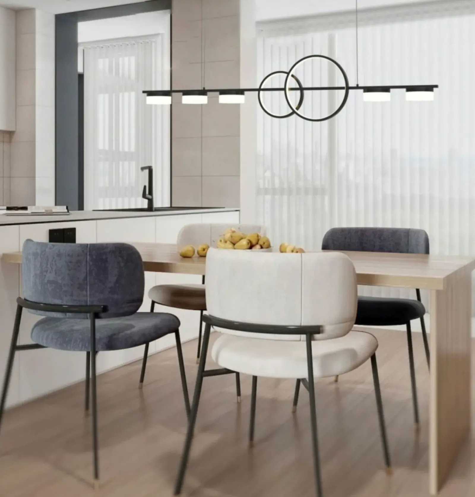 Sklep Kaja Czarna, ledowa lampa do oświetlenia stołu WF 7030-702 MESSINA | Kaja czarnymat Flash Sale