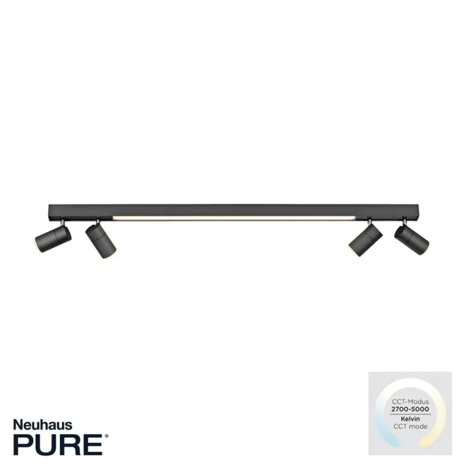 Sklep Kaja Czarna listwa LED z regulacją światła 6121-13 z serii PURE-LINES antracyt Sale