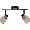Sklep Kaja Czarna listwa sufitowa z dwoma reflektorami 92-25043 AGRA | Kaja Outlet