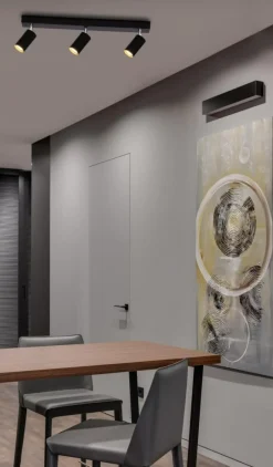 Sklep Kaja Czarna listwa z ruchomymi reflektorami K-4727 MONTI | Kaja Oświetlenie czarny Clearance