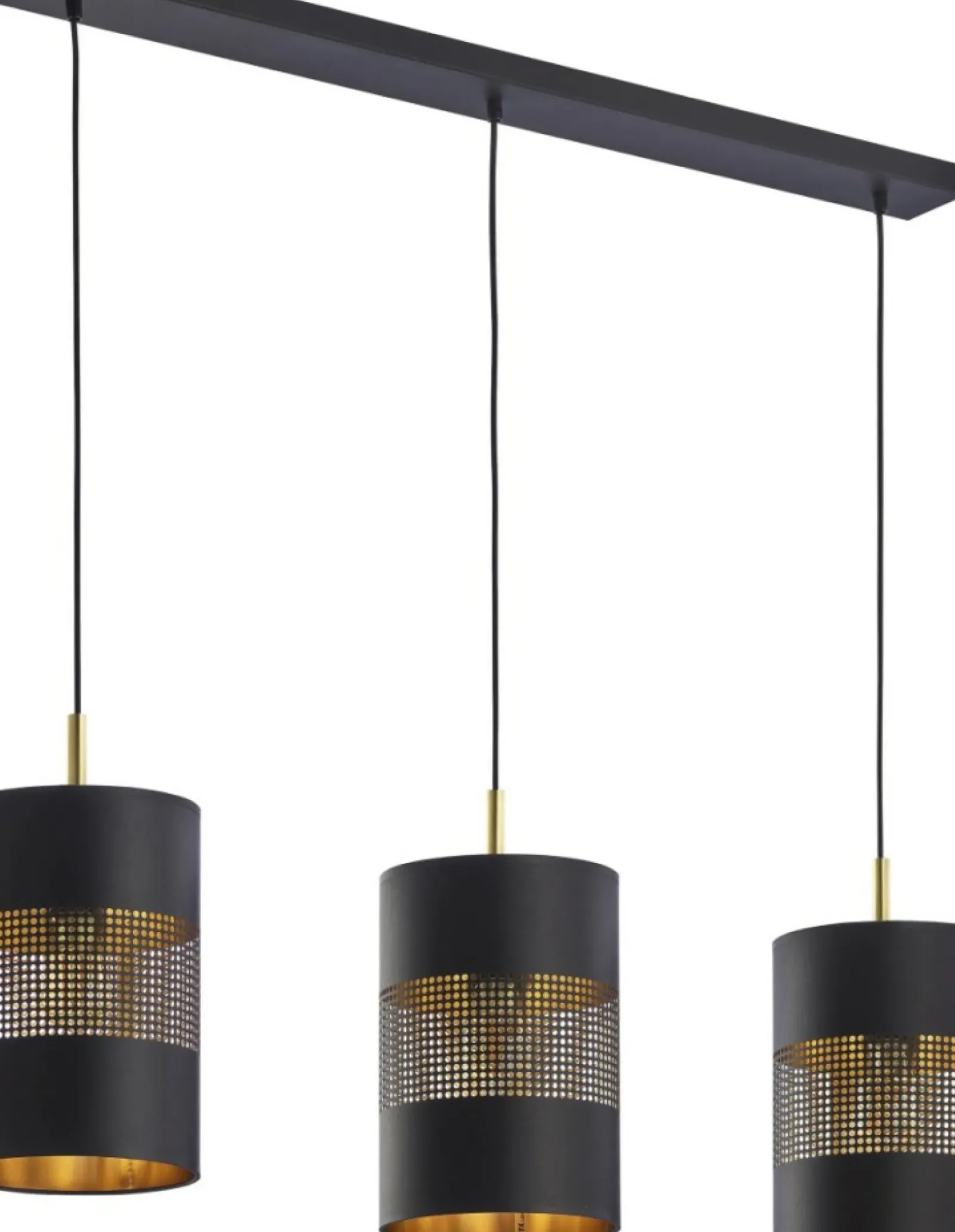 Sklep Kaja Czarna listwa z wąskimi abażurami TK 3215 BOGART BLACK | Kaja Discount