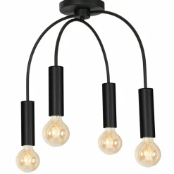 Sklep Kaja Czarna, minimalistyczna lampa sufitowa LX 0512 z serii LOPPE | Kaja czarny Discount