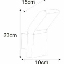 Sklep Kaja Czarna, nowoczesna lampa elewacyjna LED K-8146 VIDAR | Kaja* Kinkiety Ogrodowe|Kinkiety Zewnętrzne Na Elewacje
