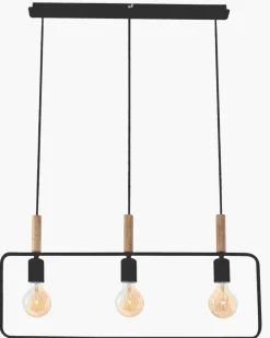 Sklep Kaja Czarna, nowoczesna lampa wisząca nad stół 33-73525 z serii FRAME czarny New