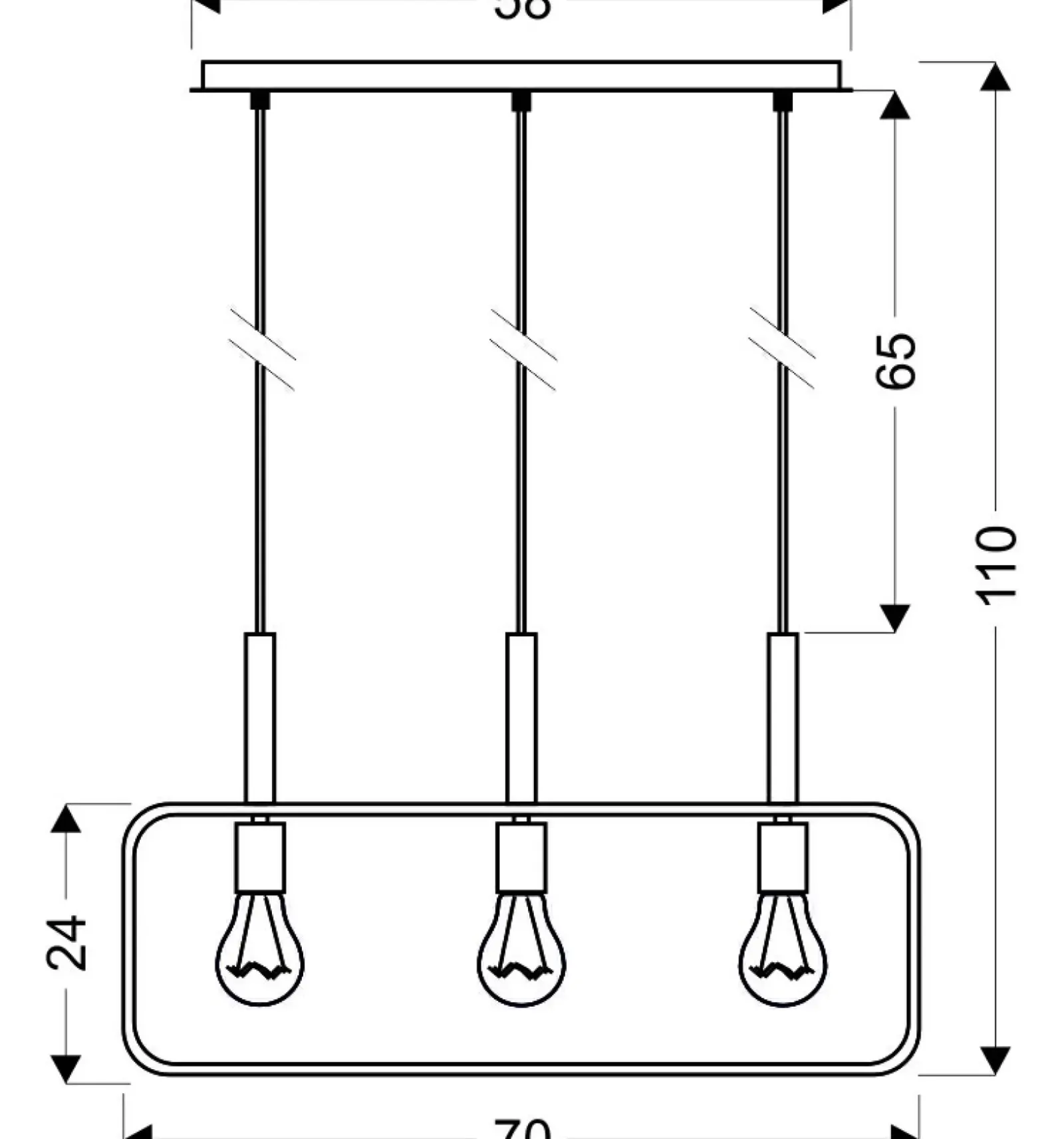 Sklep Kaja Czarna, nowoczesna lampa wisząca nad stół 33-73525 z serii FRAME czarny New