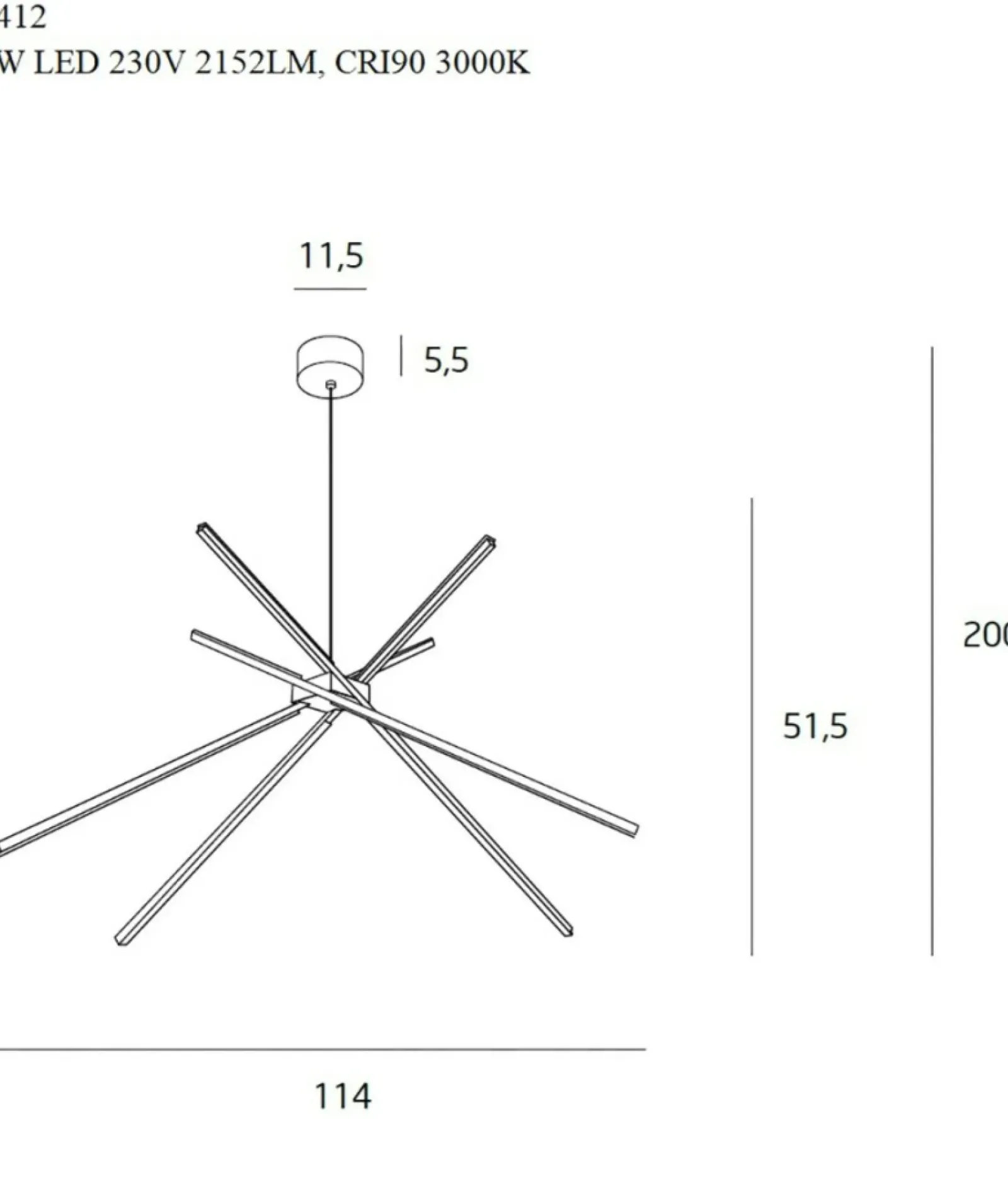 Sklep Kaja Czarna, nowoczesna, ledowa lampa wisząca MX P0412 SPIDER | Kaja Hot