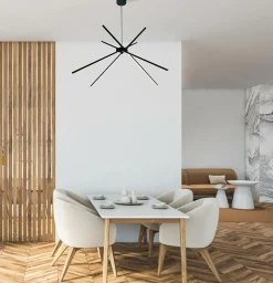 Sklep Kaja Czarna, nowoczesna, ledowa lampa wisząca MX P0412 SPIDER | Kaja Hot