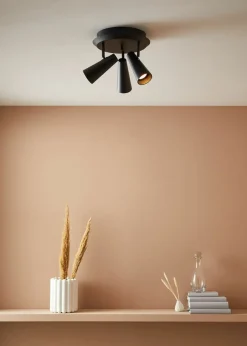 Sklep Kaja Czarna okrągła lampa sufitowa z reflektorami 108204 | Kaja Oświetlenie Cheap