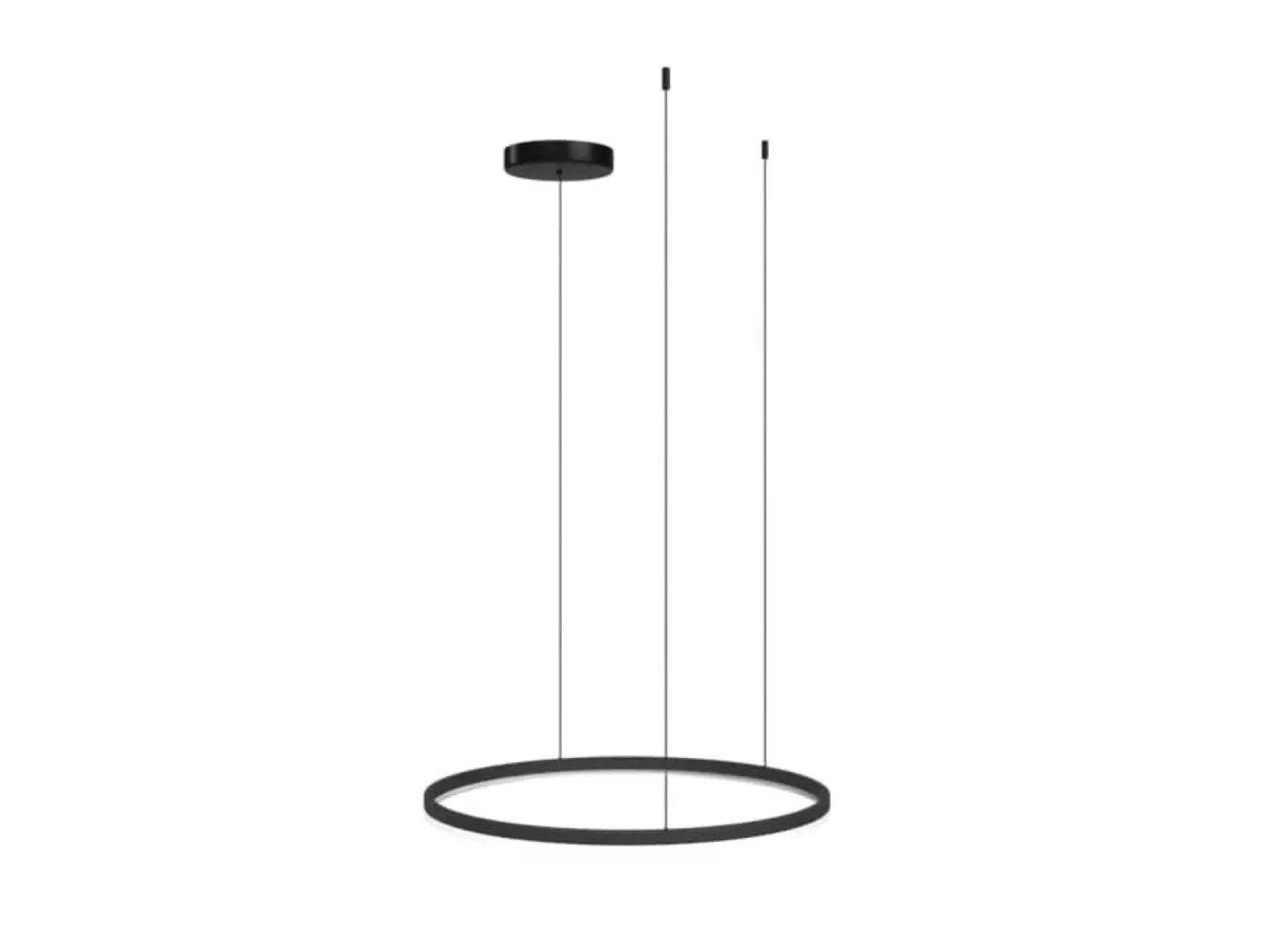 Sklep Kaja Czarna, okrągła, ledowa lampa ⌀120cm z pilotem AZ5343 HALO | Kaja czarnypiaskowany Store