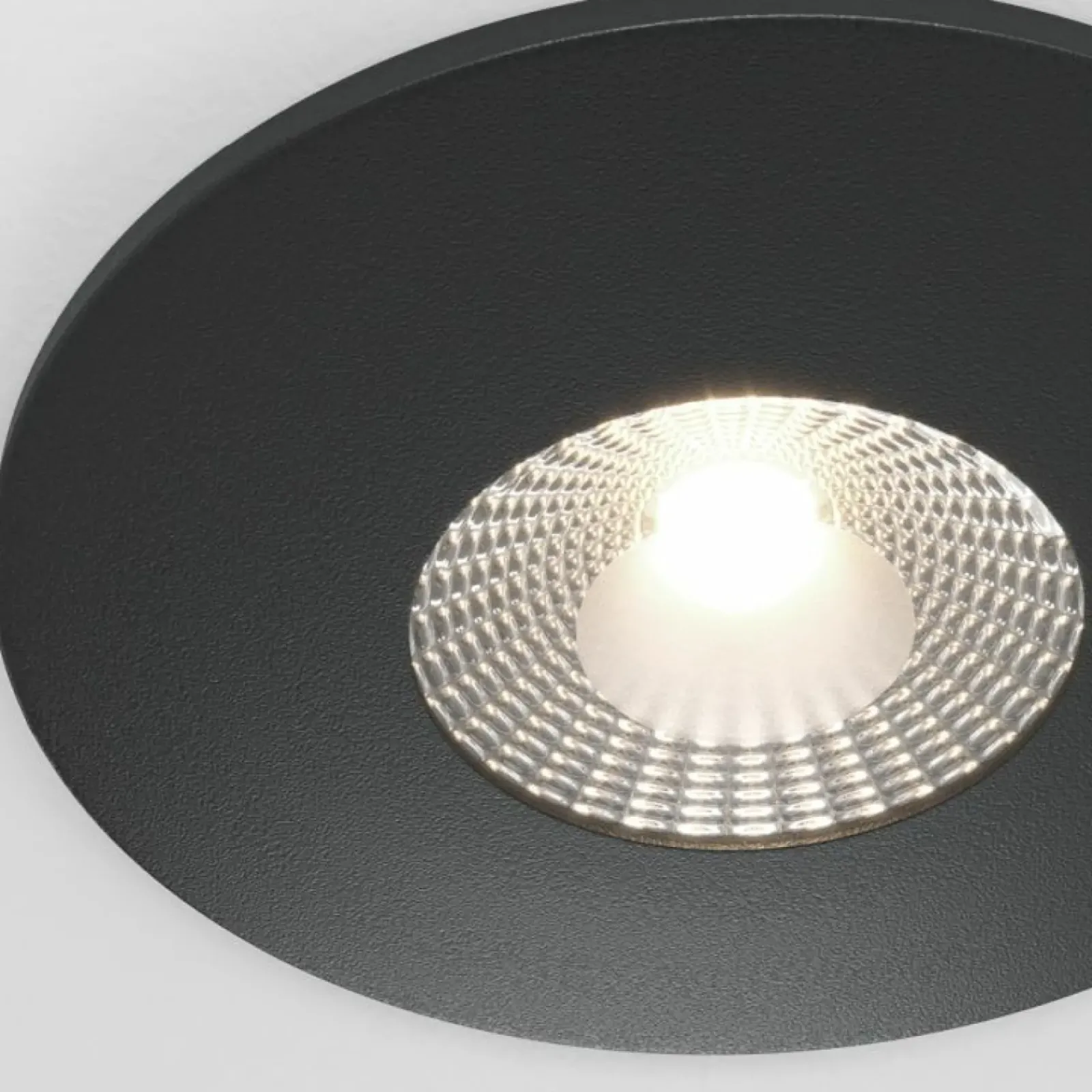 Sklep Kaja Czarna, okrągła, ledowa oprawa wpustowa 4000K DL038-2-L7B4K* Lampy Led|Oprawy Podtynkowe