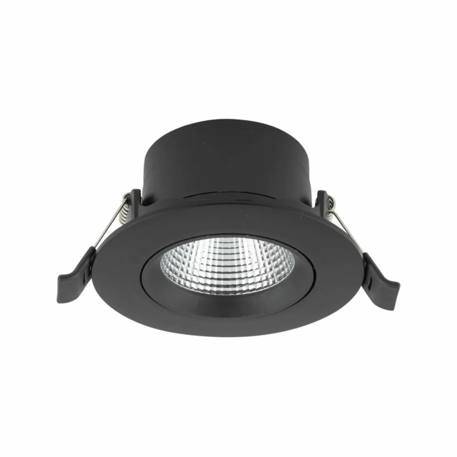 Sklep Kaja Czarna, okrągła oprawa LED 10W 4000K ⌀11cm 10554 EGINA LED | Kaja* Lampy Led|Oprawy Podtynkowe