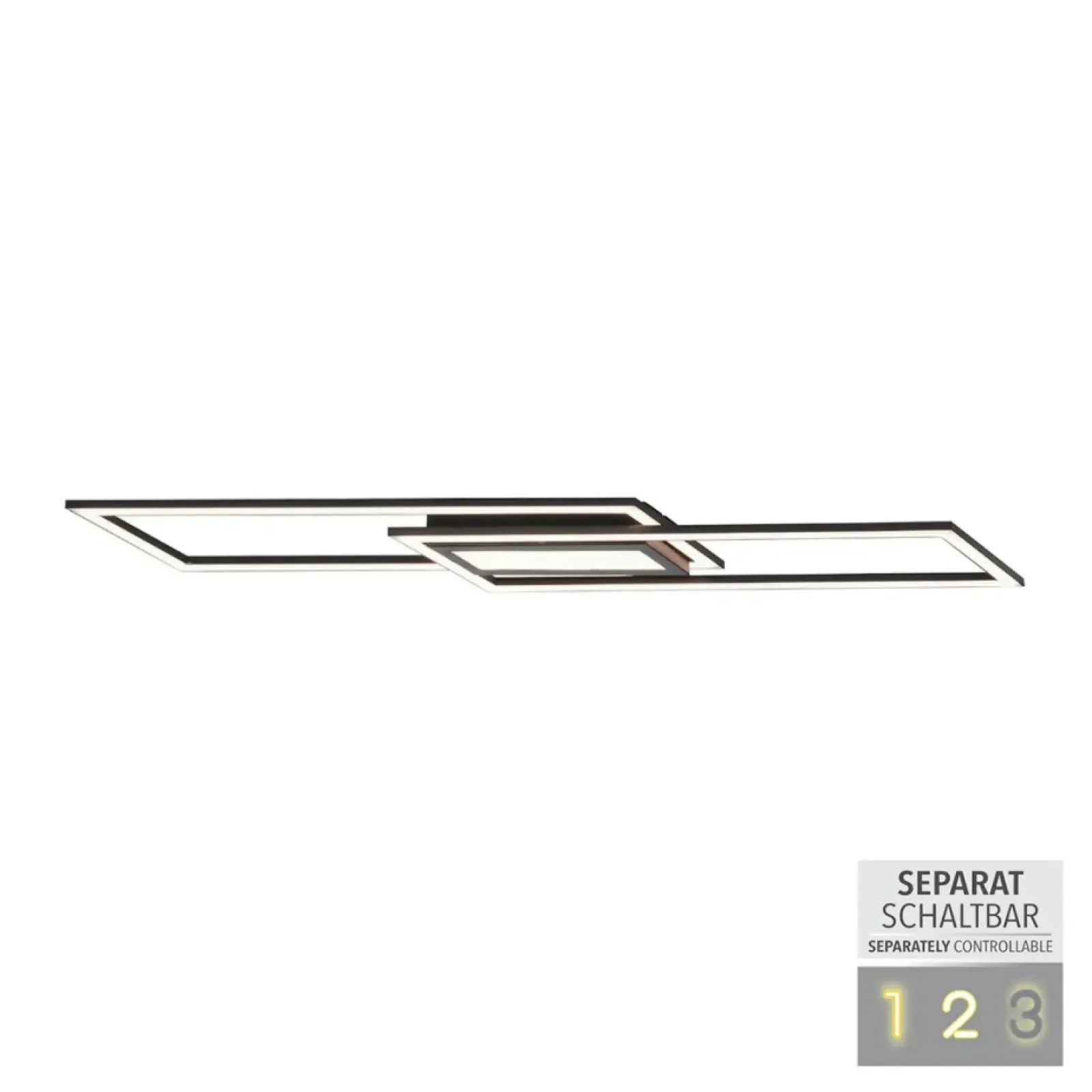 Sklep Kaja Czarna, ozdobna lampa sufitowa LED 14694-18 z serii ASMIN | Kaja czarny Clearance
