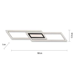Sklep Kaja Czarna, ozdobna lampa sufitowa LED 14694-18 z serii ASMIN | Kaja czarny Clearance