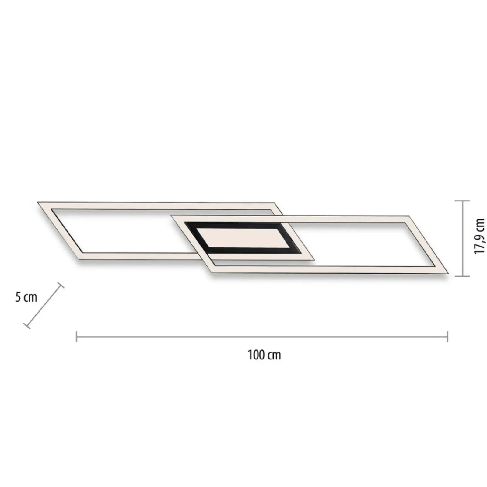 Sklep Kaja Czarna, ozdobna lampa sufitowa LED 14694-18 z serii ASMIN | Kaja czarny Clearance