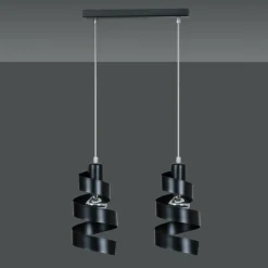 Sklep Kaja Czarna, ozdobna lampa wisząca do sypialni 352/2 SAGA | Kaja czarny Best Sale