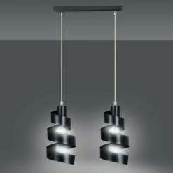 Sklep Kaja Czarna, ozdobna lampa wisząca do sypialni 352/2 SAGA | Kaja czarny Best Sale