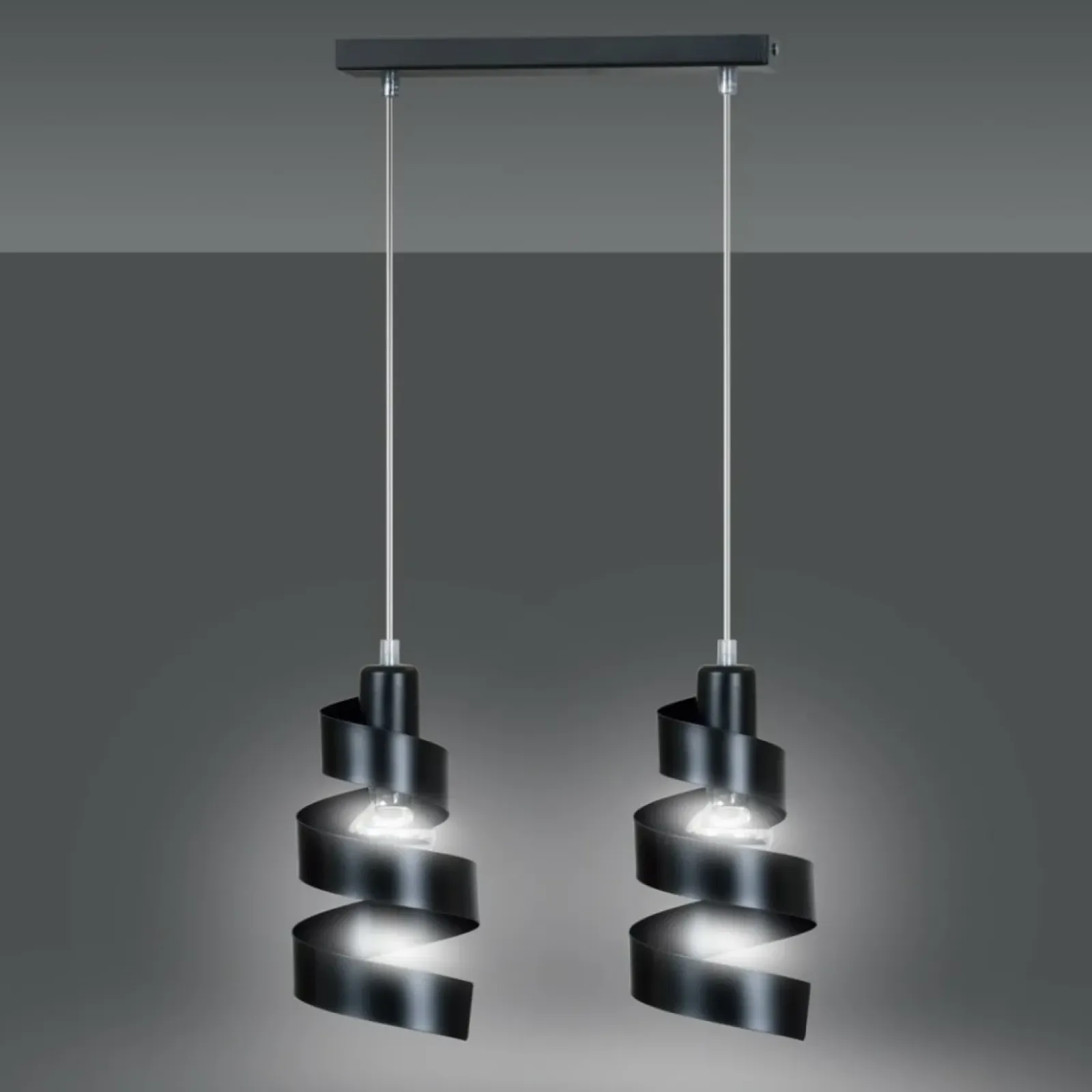 Sklep Kaja Czarna, ozdobna lampa wisząca do sypialni 352/2 SAGA | Kaja czarny Best Sale