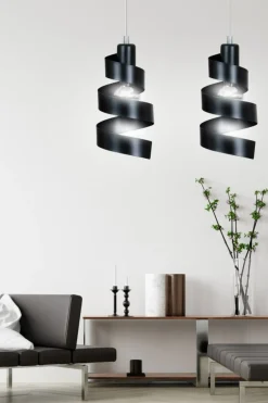 Sklep Kaja Czarna, ozdobna lampa wisząca do sypialni 352/2 SAGA | Kaja czarny Best Sale