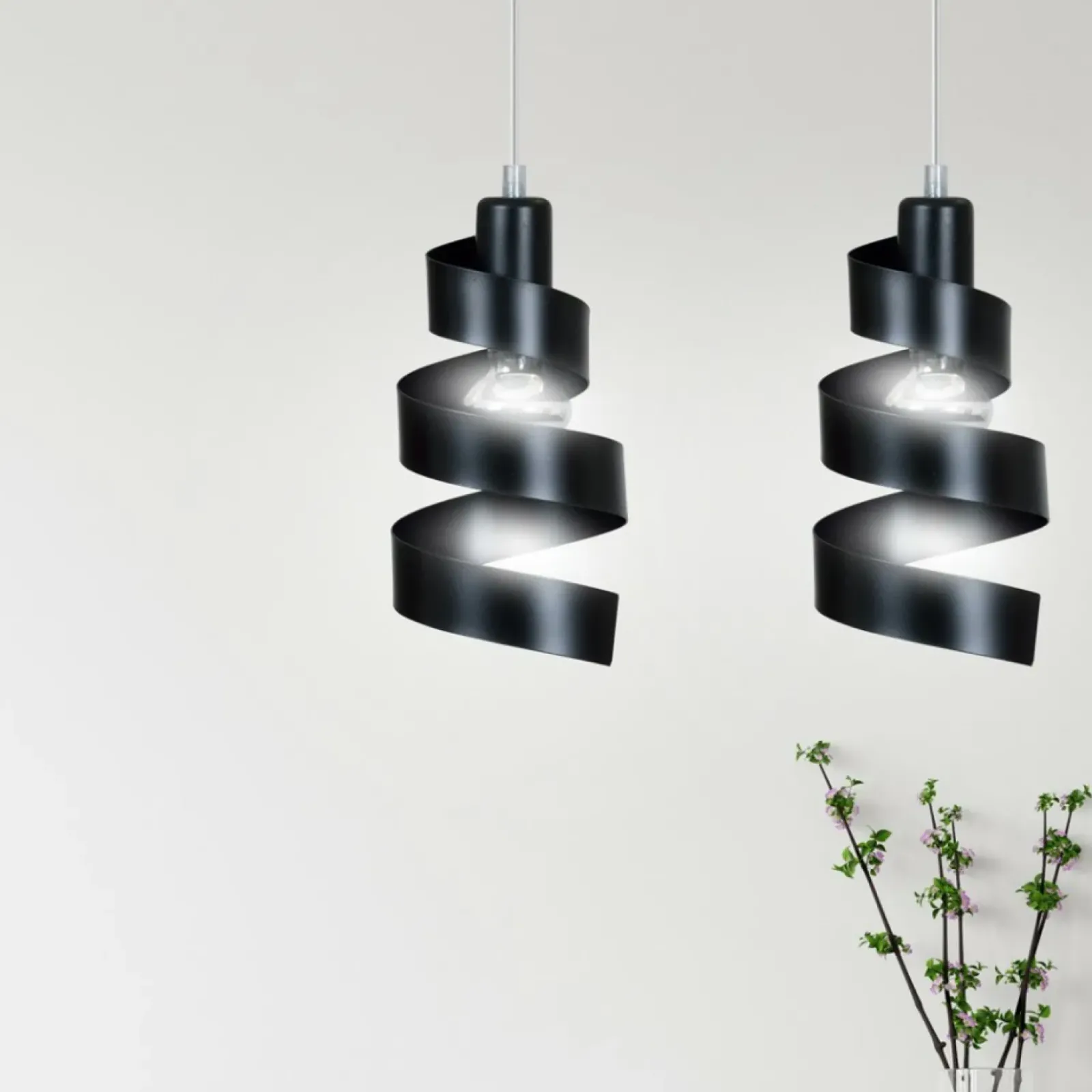 Sklep Kaja Czarna, ozdobna lampa wisząca do sypialni 352/2 SAGA | Kaja czarny Best Sale