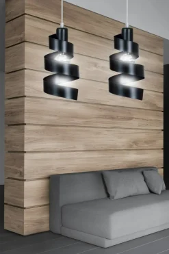 Sklep Kaja Czarna, ozdobna lampa wisząca do sypialni 352/2 SAGA | Kaja czarny Best Sale