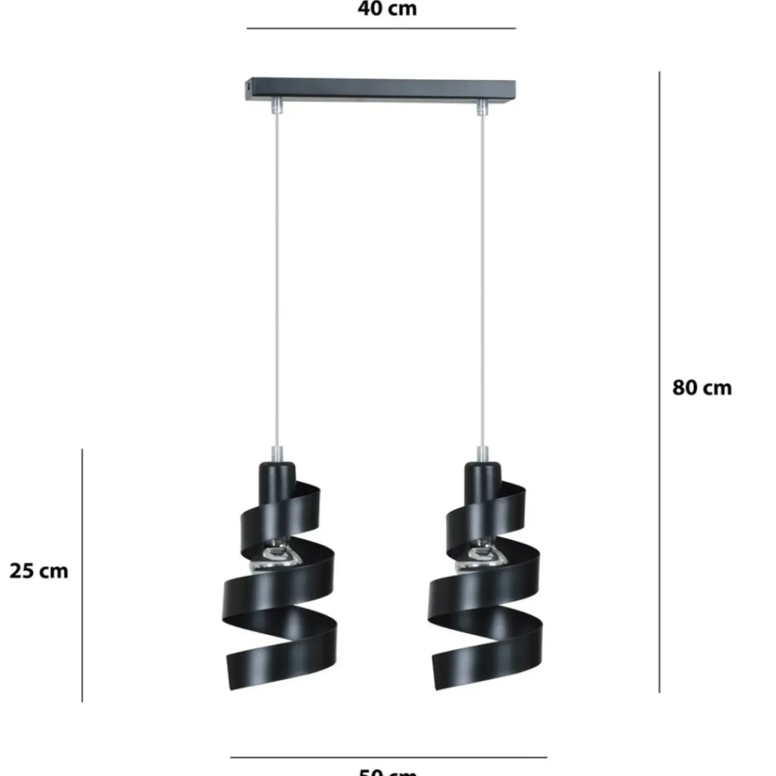 Sklep Kaja Czarna, ozdobna lampa wisząca do sypialni 352/2 SAGA | Kaja czarny Best Sale