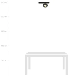 Sklep Kaja Czarna, pojedyncza lampa sufitowa z kloszem 1123/1 FIT | Kaja* Plafony Nowoczesne