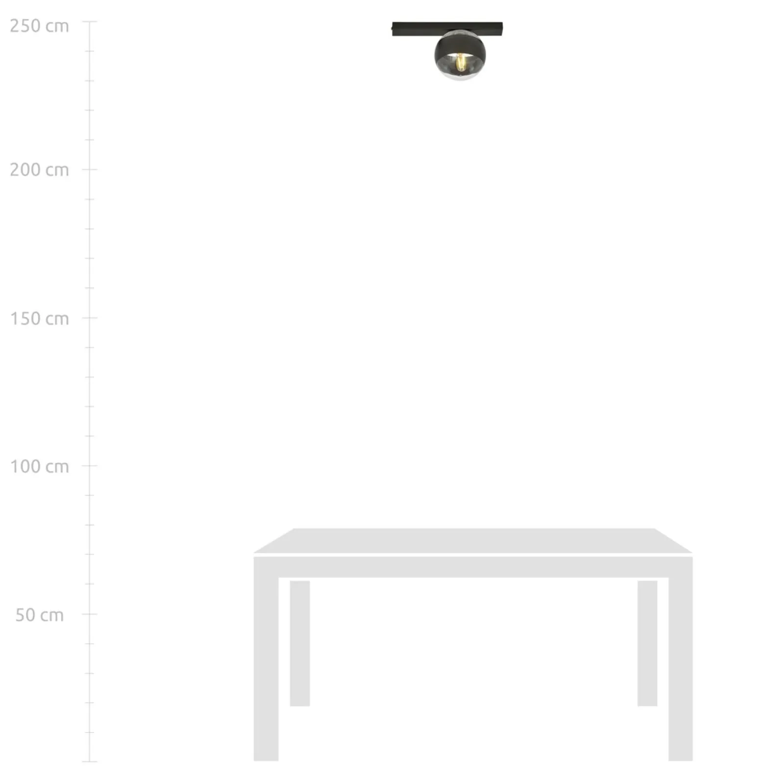 Sklep Kaja Czarna, pojedyncza lampa sufitowa z kloszem 1123/1 FIT | Kaja* Plafony Nowoczesne