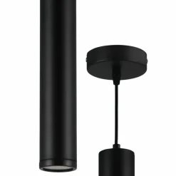 Sklep Kaja Czarna, pojedyncza lampa wisząca, loftowa tuba ML8868 PORTER | Kaja Cheap