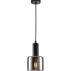 Sklep Kaja Czarna, pojedyncza lampa wisząca PND-65342-1-BK+SG SANTIA | Kaja Best Sale