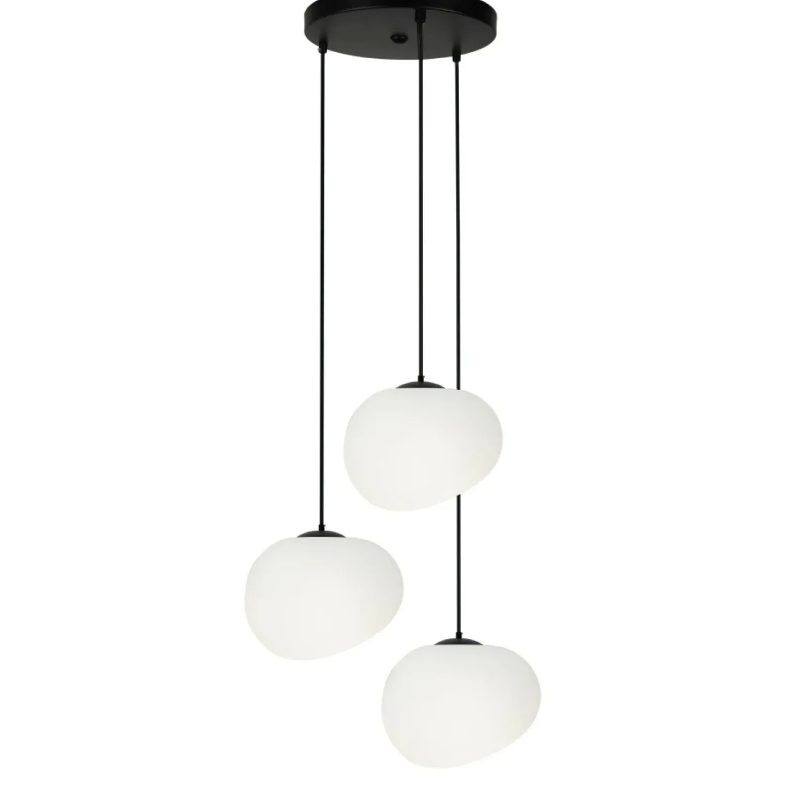 Sklep Kaja Czarna, potrójna lampa na okrągłej podstawie 33-35172 STONES | Kaja Best Sale