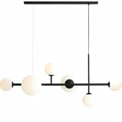 Sklep Kaja Czarna, pozioma lampa wisząca nad stół 1092K1_2 DIONE | Kaja Zadzwońporabattel.783200183(8-16)/mailsklep@kaja.com.pl Shop