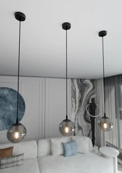 Sklep Kaja Czarna prosta lampa wisząca na jedną żarówkę 712/1 | Kaja Oświetlenie Discount