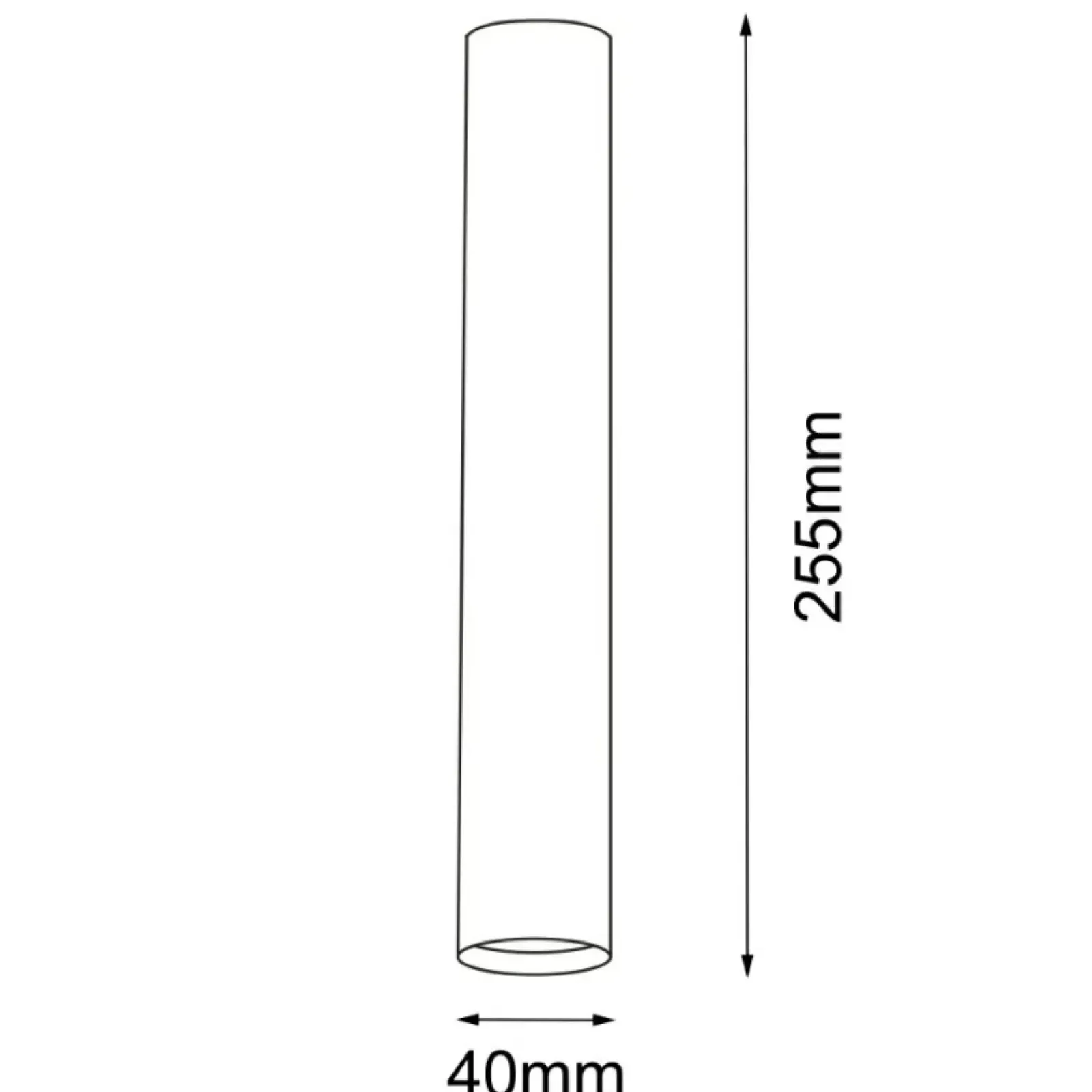 Sklep Kaja Czarna tuba łazienkowa downlight 25,5cm IP44 ANT 8074 YABU | Kaja* Lampy Do Łazienki|Oprawy Podtynkowe