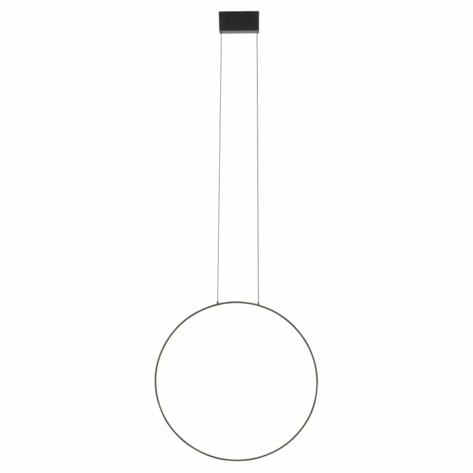 Sklep Kaja Czarne koło LED na zwisach 4000K ⌀60cm 10861 CIRCOLO LED | Kaja Store
