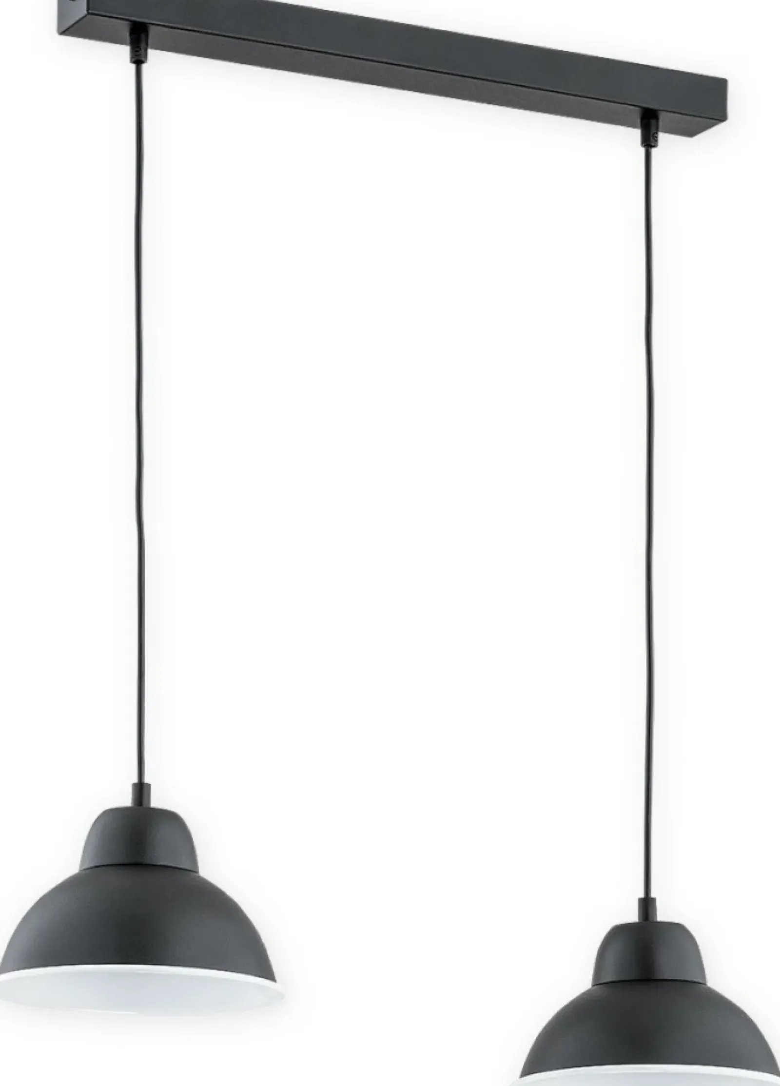Sklep Kaja Czarne lampy wiszące na listwie O2982 W2 CZA + BIA | Kaja Oświetlenie Best Sale