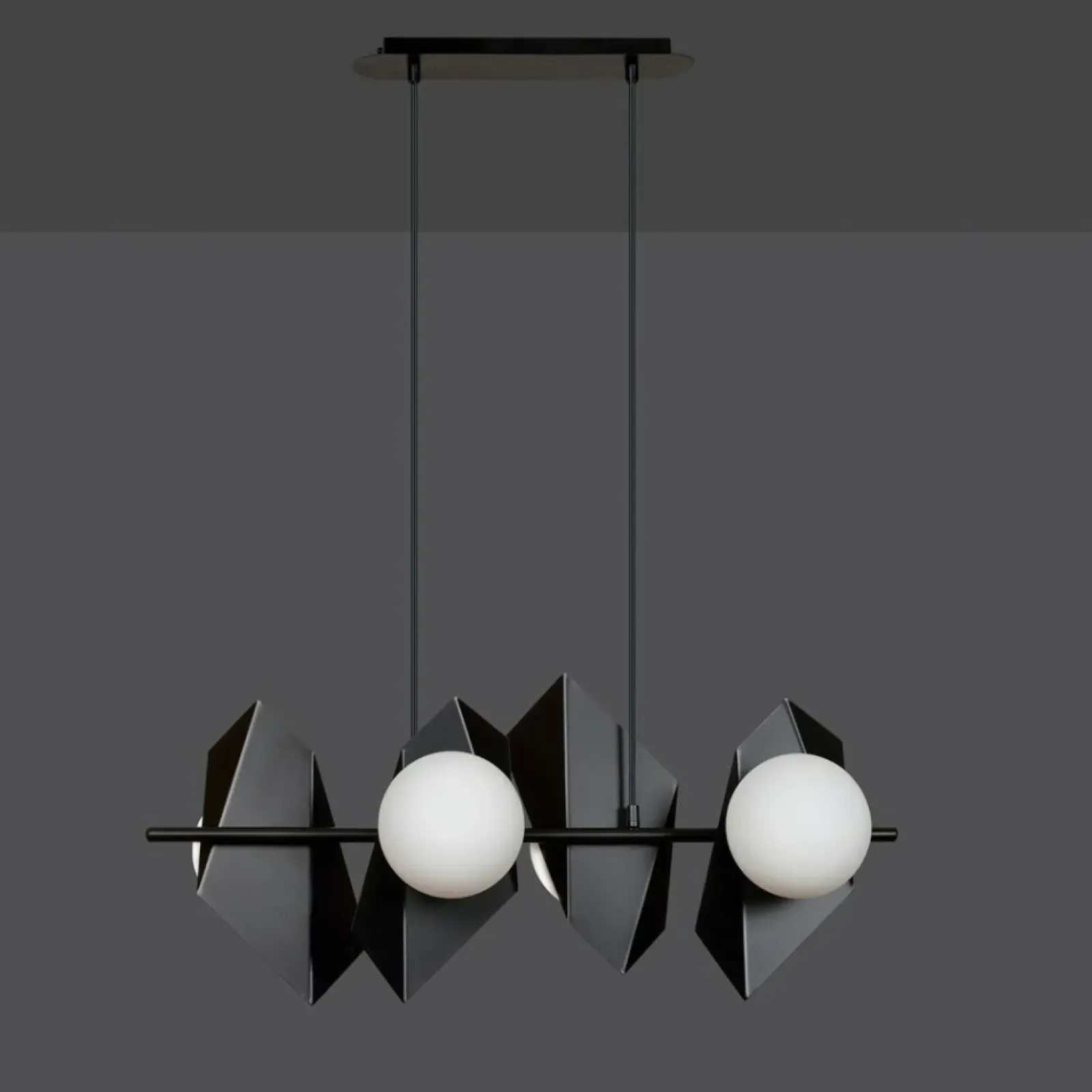 Sklep Kaja Czarno biały żyrandol o nowoczesnym kształcie 636/4 | Kaja Oświetlenie Best Sale