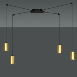 Sklep Kaja Czarno złota lampa wisząca na cztery żarówki 526/4 | Kaja Oświetlenie Cheap