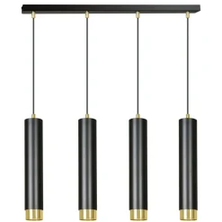 Sklep Kaja Czarno złota listwa z czterema lampami wiszącymi 644/4 | Kaja Flash Sale
