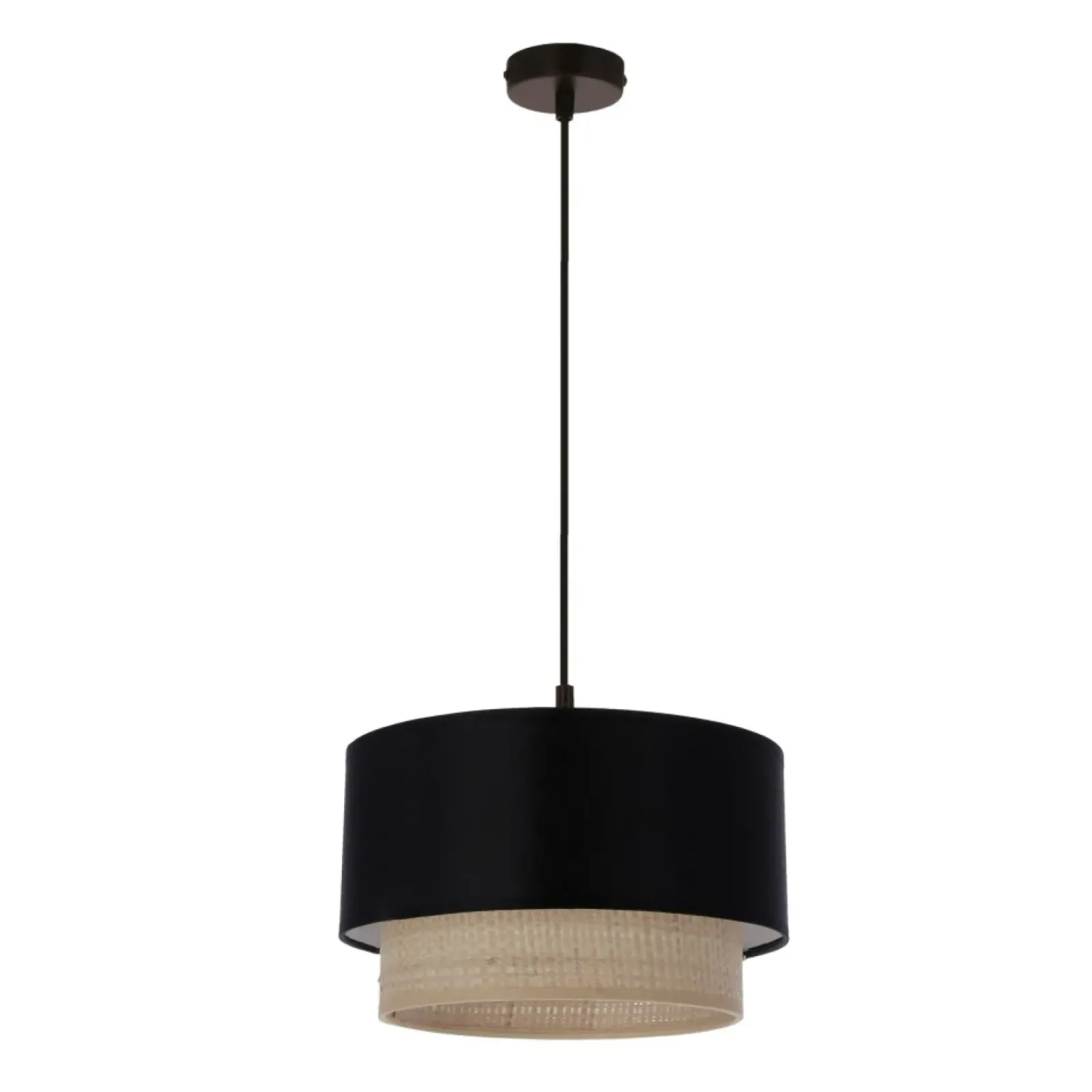 Sklep Kaja Czarno-beżowa lampa wisząca z abażurem 31-21670 z serii SFERIA | Kaja Oświetleni Flash Sale