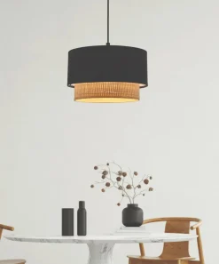 Sklep Kaja Czarno-beżowa lampa wisząca z abażurem 31-21670 z serii SFERIA | Kaja Oświetleni Flash Sale