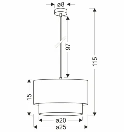 Sklep Kaja Czarno-beżowa lampa wisząca z abażurem 31-21670 z serii SFERIA | Kaja Oświetleni Flash Sale