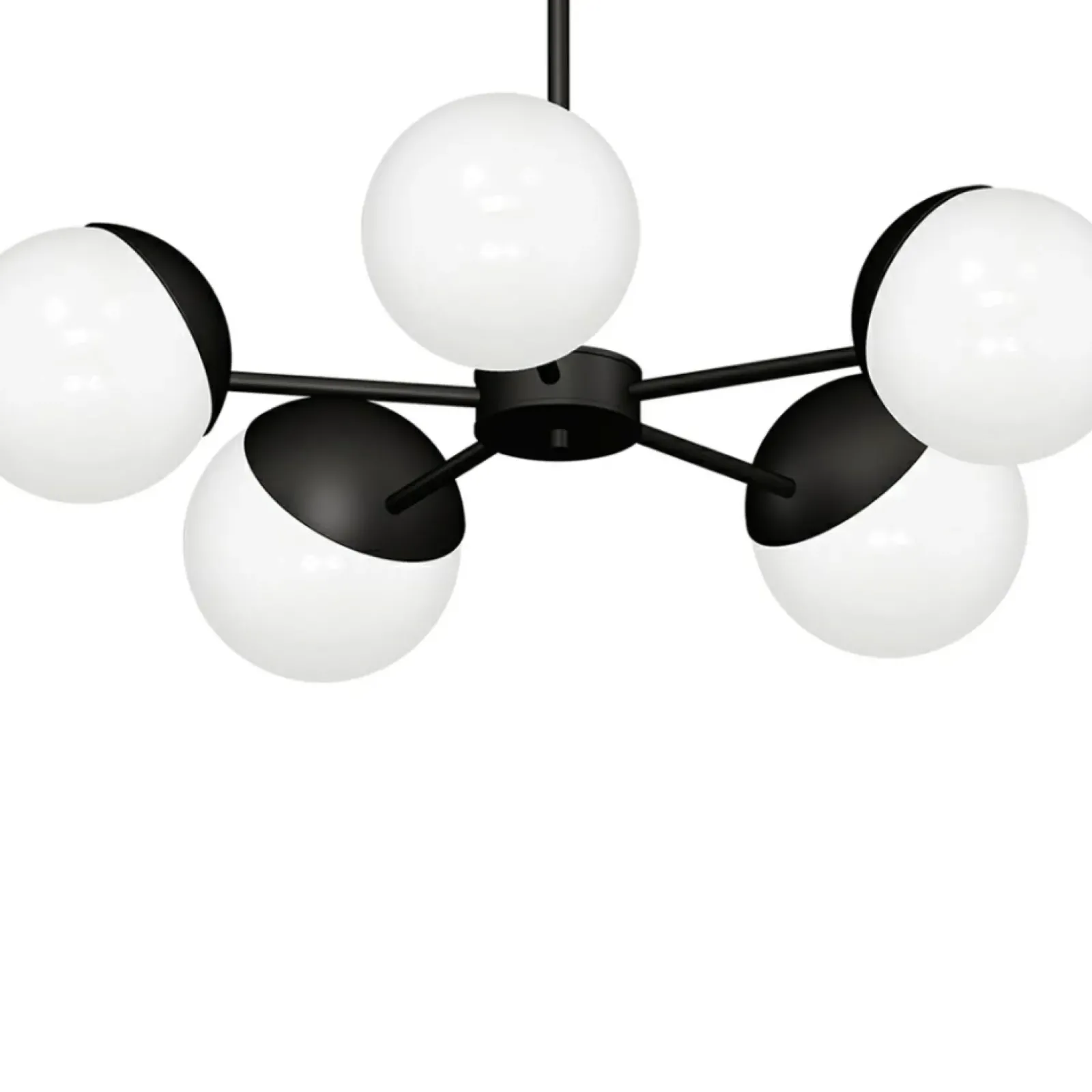 Sklep Kaja Czarno-biała, klasyczna lampa wisząca do salonu MLP8866 z serii SFERA | Kaja Ośw Flash Sale