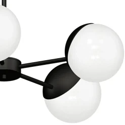 Sklep Kaja Czarno-biała, klasyczna lampa wisząca do salonu MLP8866 z serii SFERA | Kaja Ośw Flash Sale